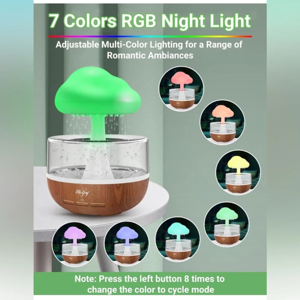 Weljoy Rain Cloud Night Light/Diffuser